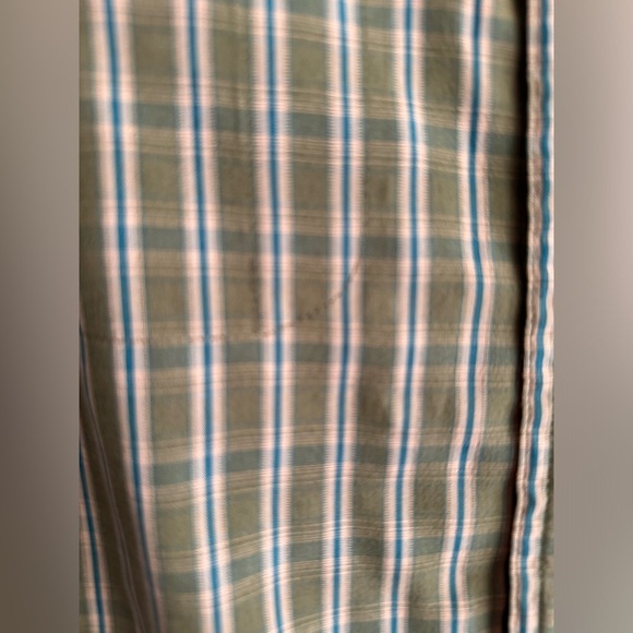5.11 TACTICAL SERIES Men’s Button & Snap Green/Blue Plaid Short Sleeve Shirt L - Picture 8 of 10